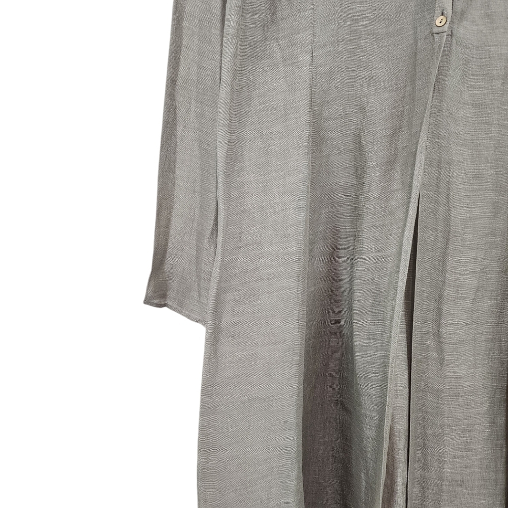 Eileen Fisher Women's Linen Silk Long Sleeves Lighweight Lagenlook Dress - Picture 4 of 8